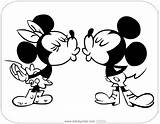 Mickey Coloring Mouse Minnie Tv Disneyclips Pages Series Kissing sketch template