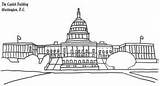Coloring Capitol sketch template