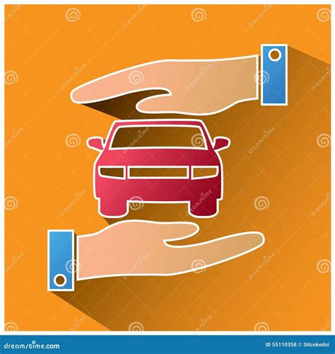 car insurance logo  orange stock vector illustration  agent dealership
