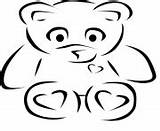 Bear Coloring Pages Teddy Sad sketch template