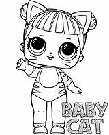 Coloring Surprise Baby Cat Lol Pages Print Printable Doll Sheet Color Sheets Topcoloringpages Small sketch template
