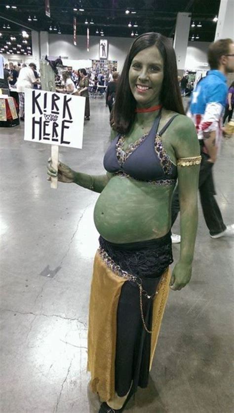 Green Pregnant Woman Cosplays As One Of The Many