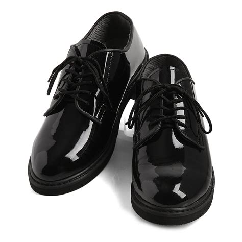 gloss military dress corfam shoes black stars  stripes