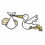 Stork Baby Clipart Library Carrying sketch template