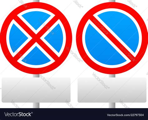 parking signs  blank boards royalty  vector image