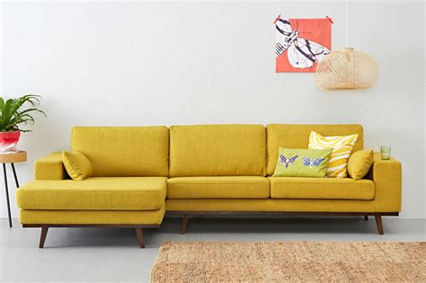 yellow sofa  sunshine piece   living area decor blog