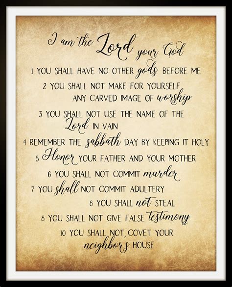 printable bible ten commandments niv