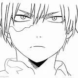 Todoroki Boku Lineart Outline Drawing Bettercoloring Trace sketch template