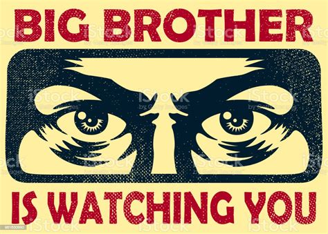 vintage big brother watching you spying eyes surveillance and privacy