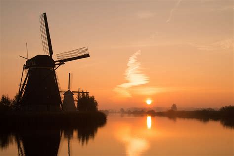 The Windmills Of Kinderdijk Netherlands