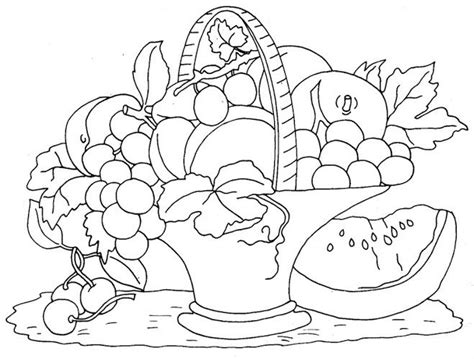 fruit basket coloring pages crafts  worksheets  preschool