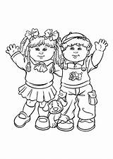 Coloring Kids Pages Cabbage Patch Clipart Popular Library Coloringhome sketch template