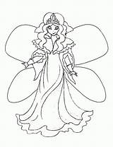 Coloring Fairy Pages Beautiful Queen Library Clipart Popular sketch template