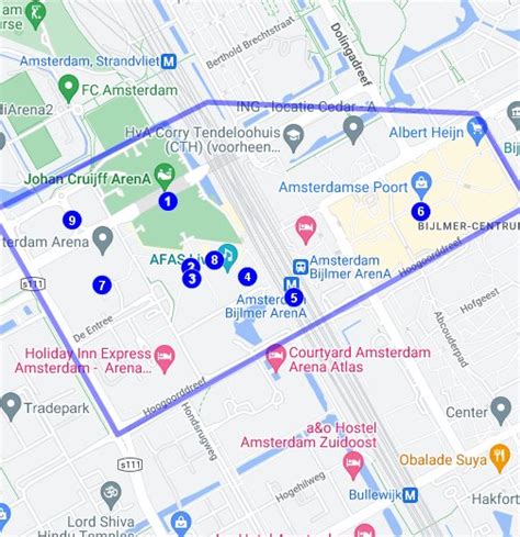 amsterdam arena area google  maps