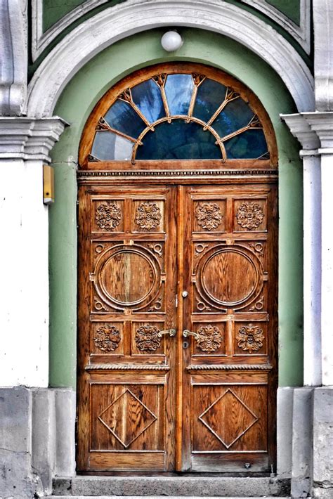 front door home arch stone wood stock photo image  architecture