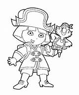 Dora Pirate Coloring Pages sketch template