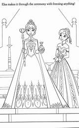 Coloring Elsa Disney Frozen Pages Anna Colouring Princess Coronation Printable Para Colorear Kids Dress Books Sheets Color Colorare Da Colors sketch template