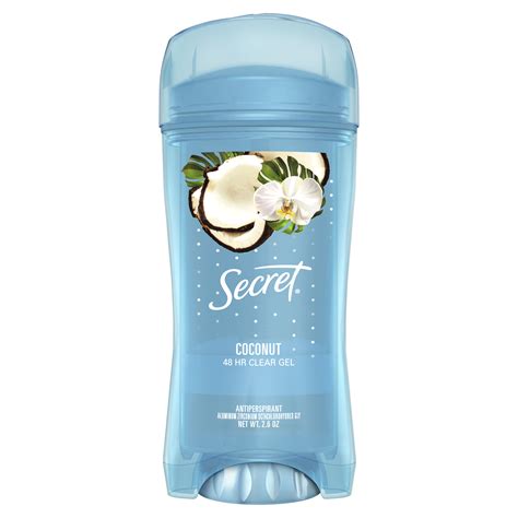 secret clear gel antiperspirant  deodorant coconut scent  oz walmartcom walmartcom