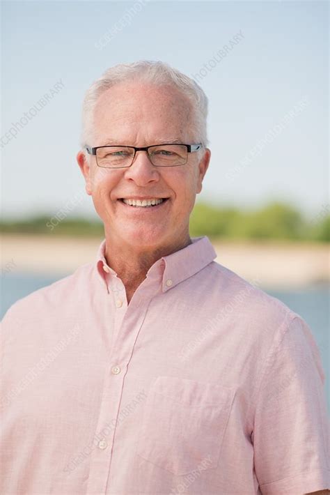 Senior Man Wearing Glasses Outdoors Stock Image F018 2453 Science