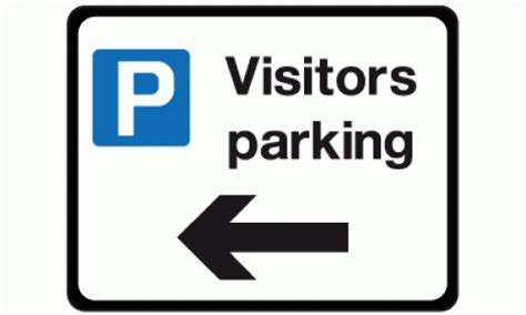 visitors parking left sign vehicle parking signs safety signs  notices