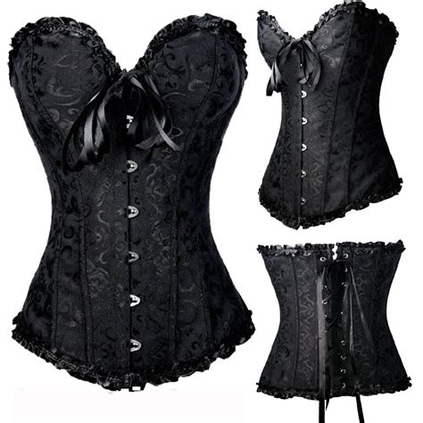 buy satin bone lace up steampunk corset sexy bustier