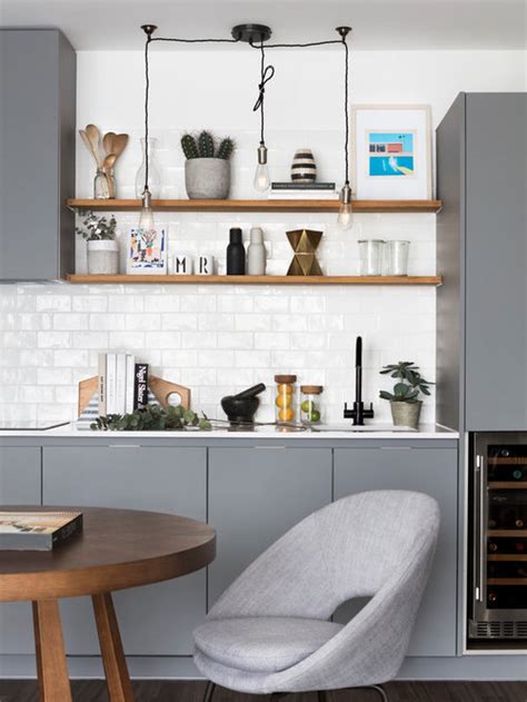 top  contemporary single wall kitchen ideas houzz