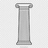 Drawing Column Background Capital Coloring Architecture Book Transparent Clipart Hiclipart sketch template