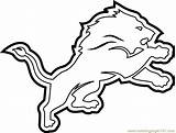Lions Detroit Coloring Logos Pages Nfl Color Getdrawings Sports Coloringpages101 sketch template