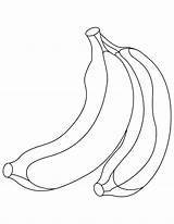 Two Banana Bananas Bunch Coloring Pages Pieces Clipart Drawing Netart Webstockreview sketch template