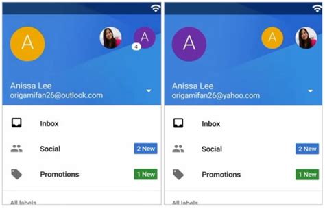 upcoming gmail app update  include yahoo  outlook support