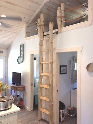picture    loft ladder cabin loft tiny house stairs