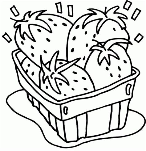 fresh strawberry coloring page colouring pages coloring home