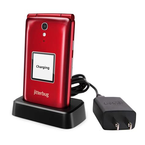 Jitterbug Flip Easy To Use Cell Phone For Seniors Red By Greatcall Ebay
