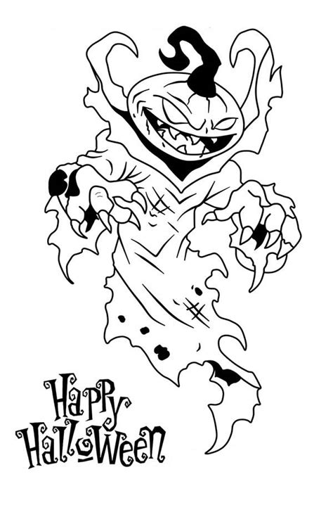 scary halloween coloring pages sketch coloring page