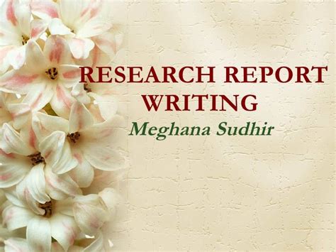 research report writing