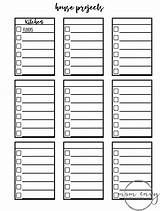 Bullet Journal Printables Task Bujo Planner Chart Each Next House Title Add Projects Addition Boxes Square Text Top Available sketch template