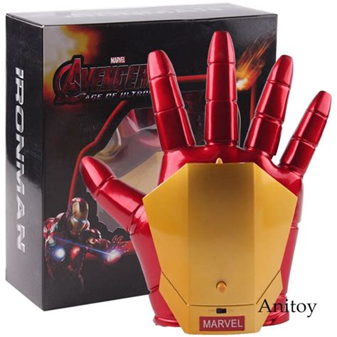 marvel avengers cosplay toy iron man glove  led light repulsor ray