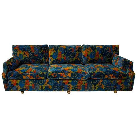 Mid Century 70 S Jack Lenor Larsen Velvet Sofa At 1stdibs