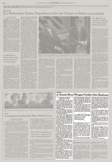 the 1994 campaign virginia a senate race plunges further into