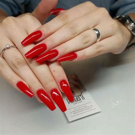 long red coffin nails new expression nails