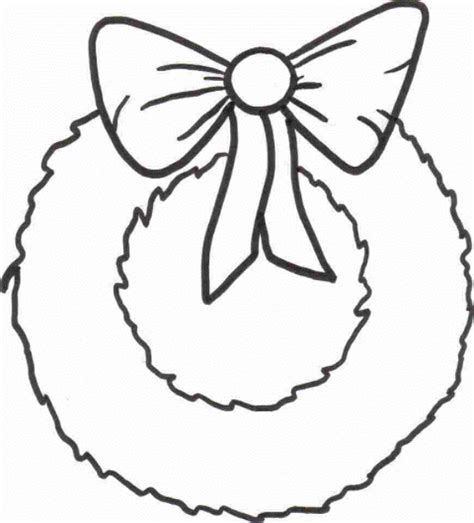 large christmas wreath page coloring pages