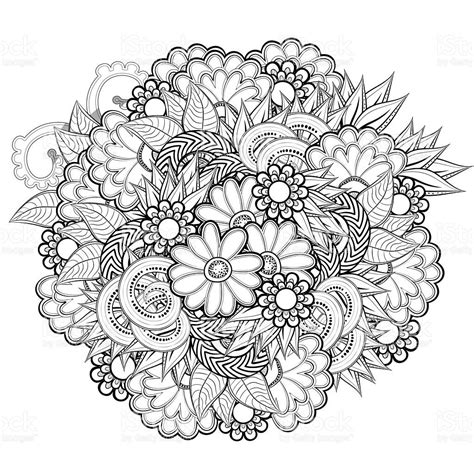 pattern  coloring book  abstract flowers royalty  stock