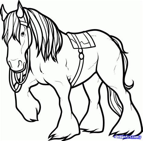 clydesdale horse coloring pages  getdrawings