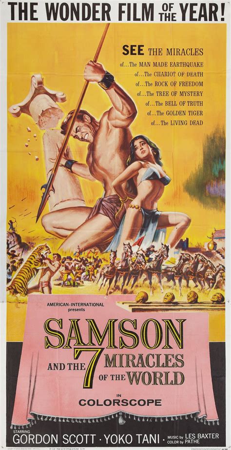 Samson And The 7 Miracles Of The World 1961 Film Posters Vintage