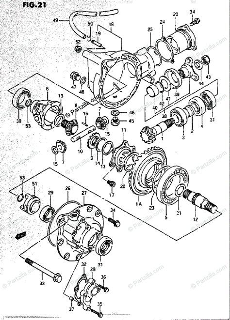 suzuki atv  oem parts diagram  differential gear partzillacom
