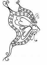Coloring Book Printouts Color Butterflies Pages Butterfly Fairies Lady sketch template