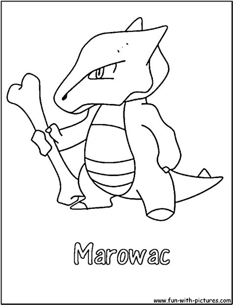 marowak coloring page