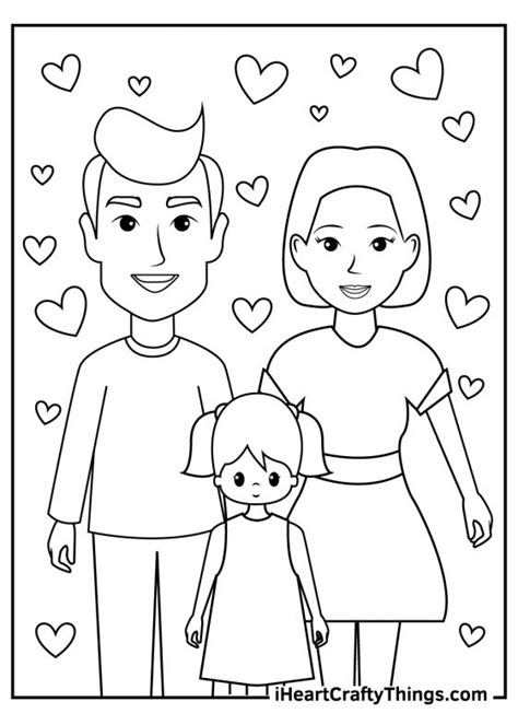 printable family coloring pages updated