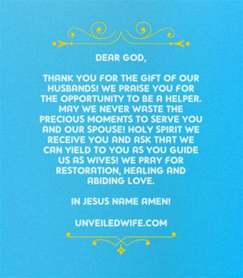 prayer of the day receiving your husband as a t