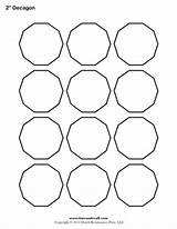 Decagon Templates Printable Template Inch Shape Octagon Shapes Blank Timvandevall sketch template